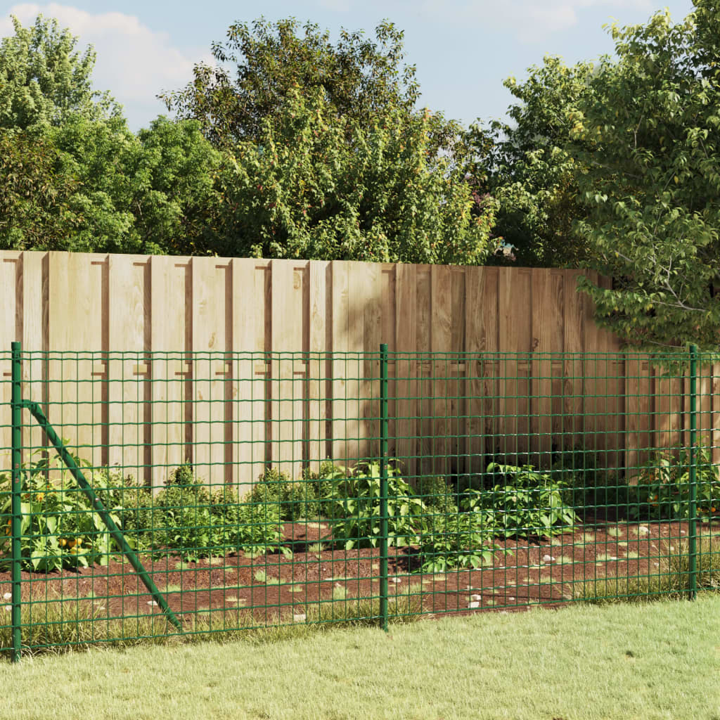 Maschendrahtzaun mit Bodenhülsen Grün 2x10 m