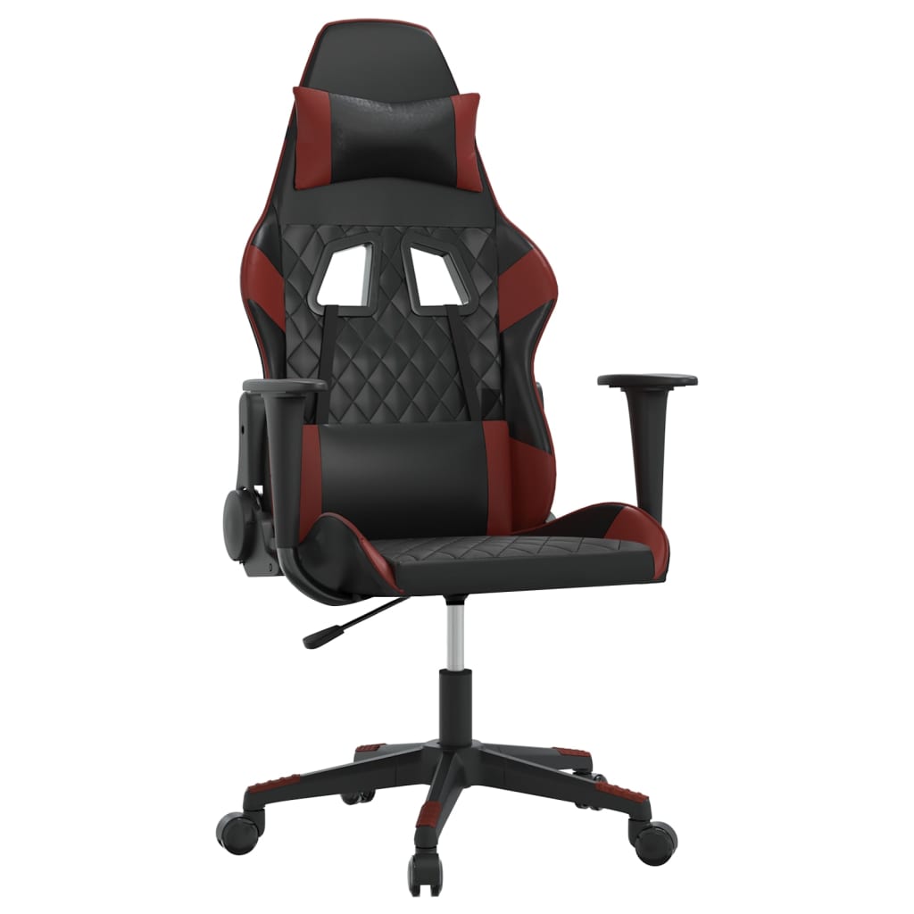 Gaming-Stuhl mit Massagefunktion Schwarz und Blau Kunstleder