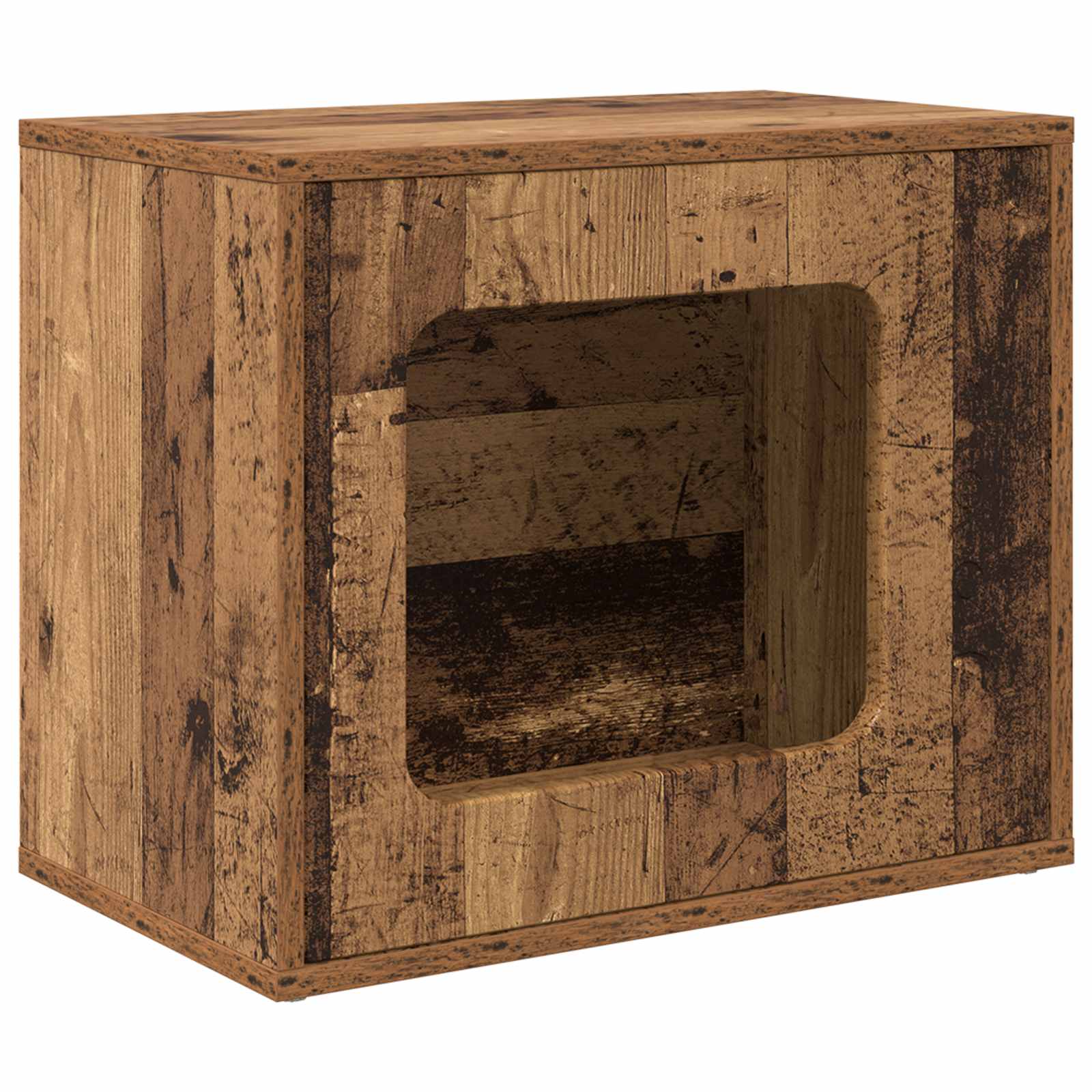 Katzenhaus Weiß 51 x 30 x 42 cm Holzwerkstoff