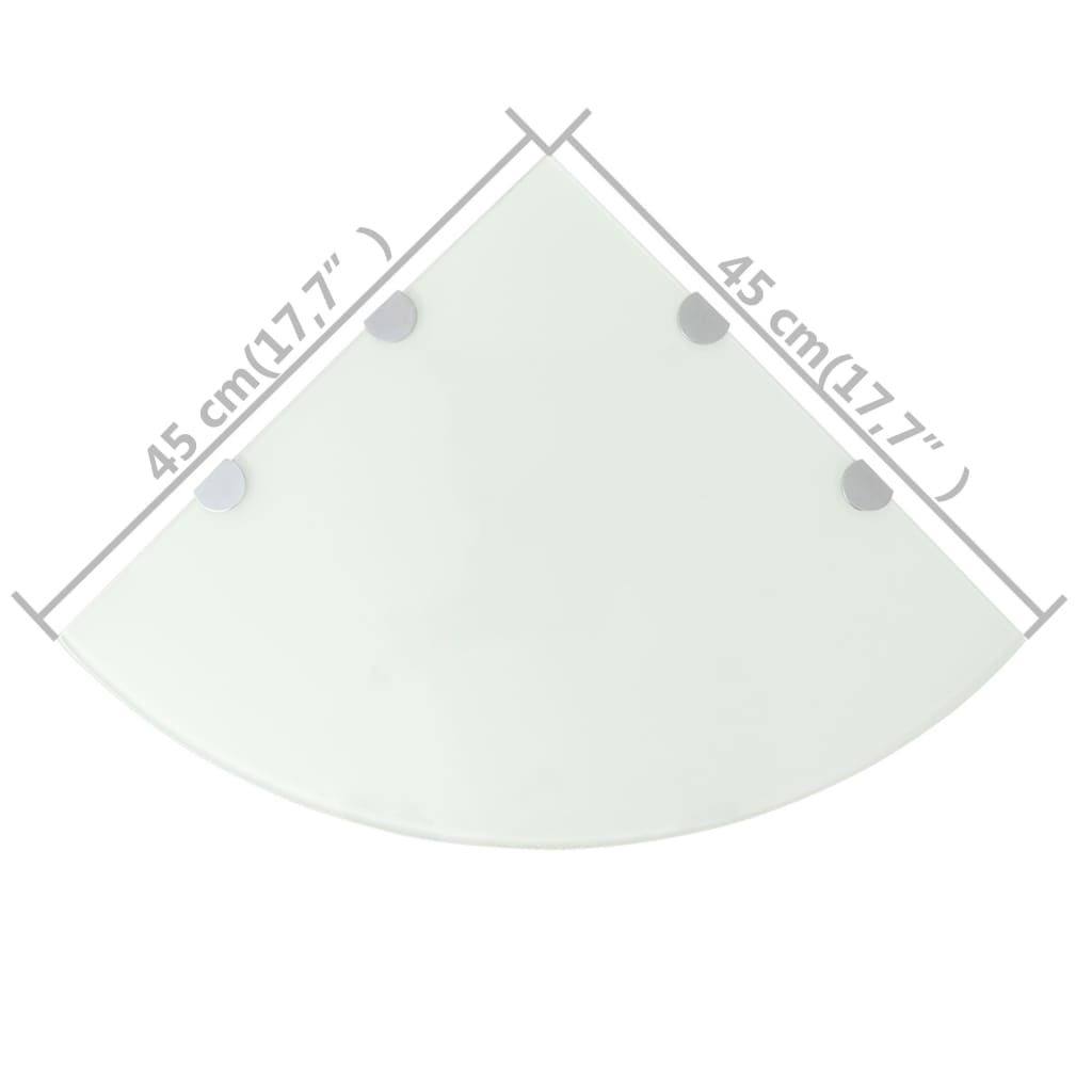 Eckablage mit Verchromten Halterungen Glas Transparent 25x25 cm