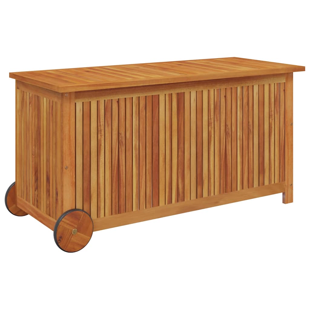 Gartentruhe mit Rollen 60x50x58 cm Massivholz Akazie
