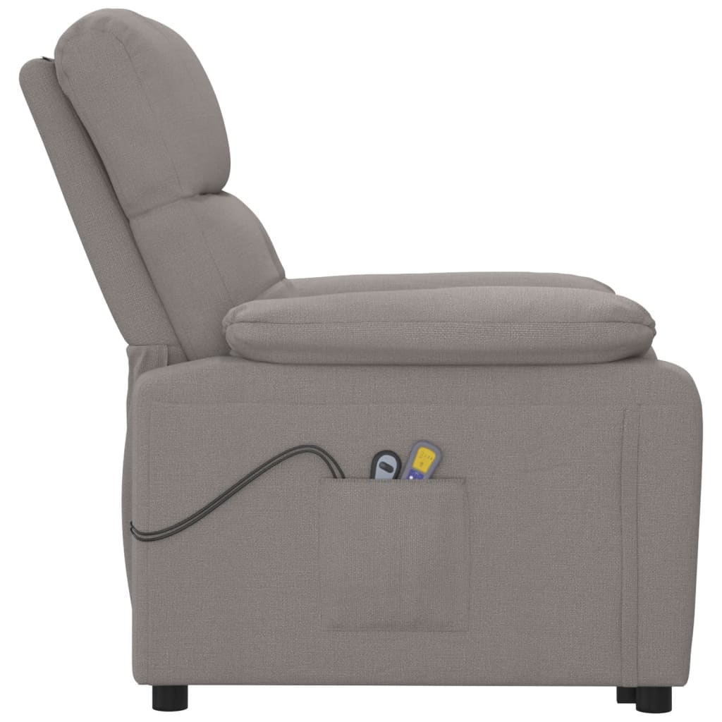 Massagesessel Elektrisch Dunkelgrau Stoff