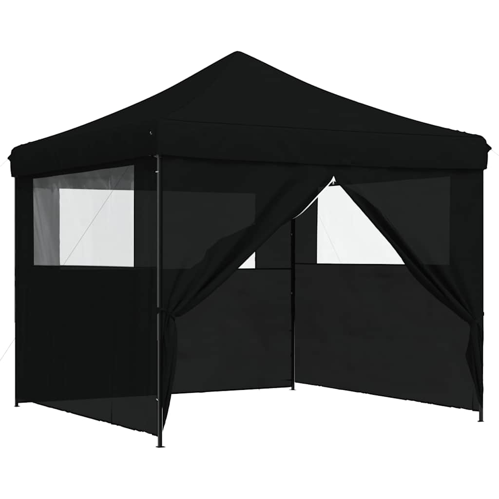 Partyzelt Faltbar Pop-Up Schwarz 292x292x315 cm