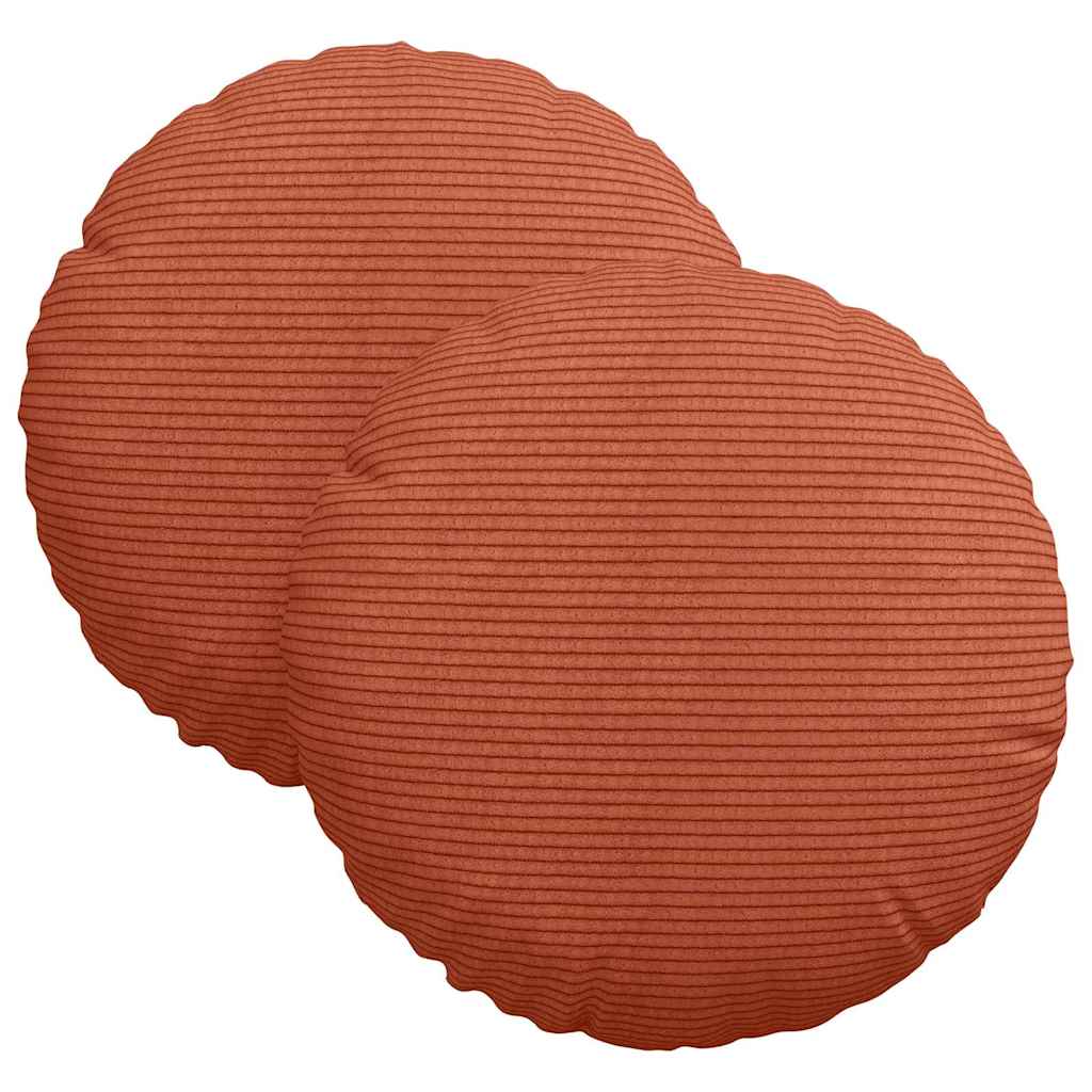 Sitzkissen 2 pcs Hellgrau Ø30 x 13 cm Cordstoff