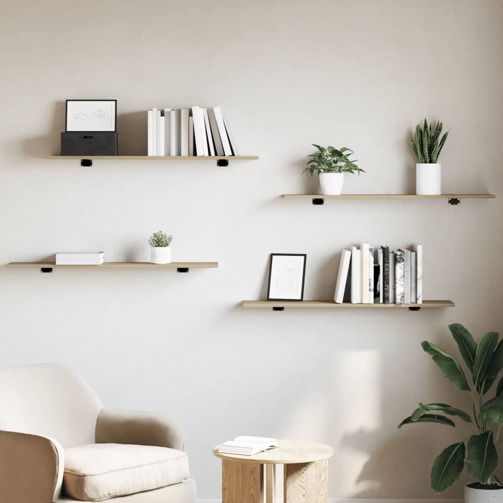 Bücherregal-Bretter 4 Stk. Weiß 40x10x1,5 cm Holzwerkstoff
