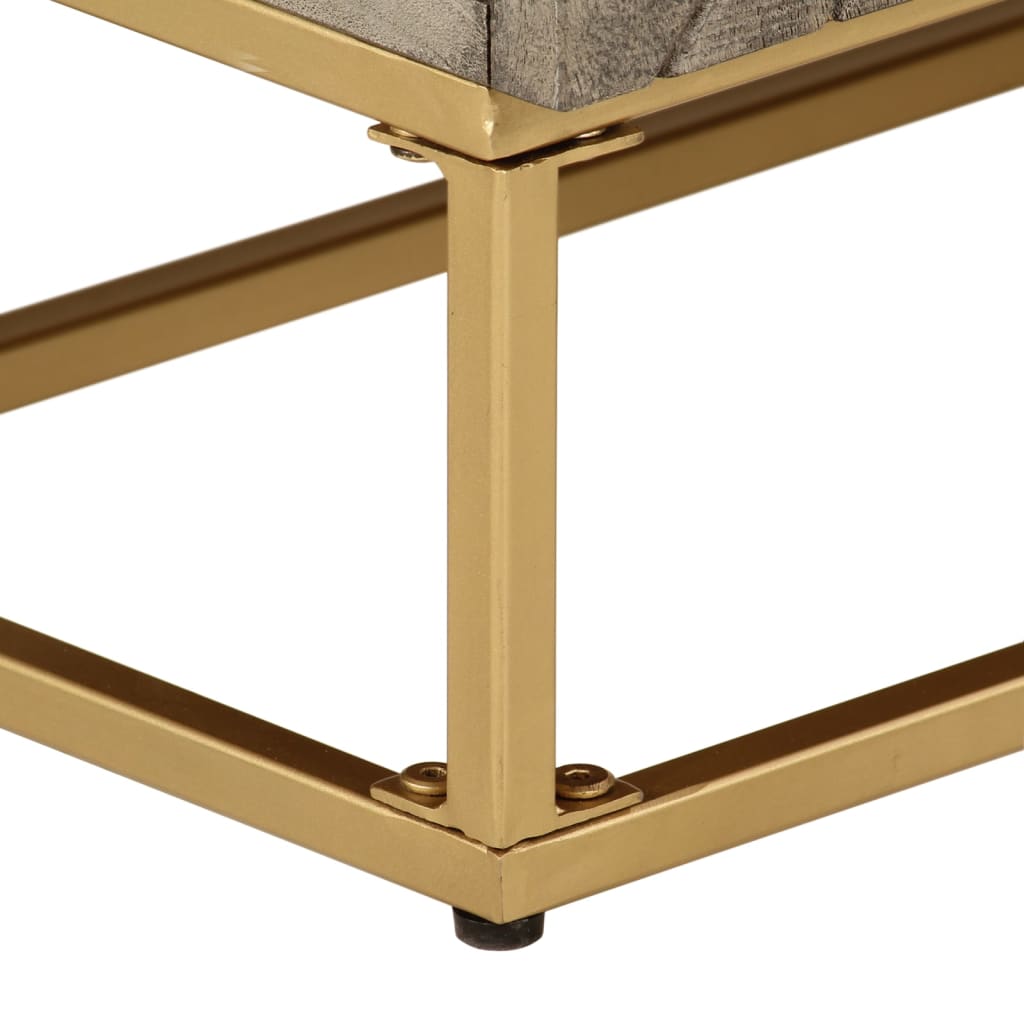 Nachttisch 40x30x50 cm Massivholz Mango und Eisen