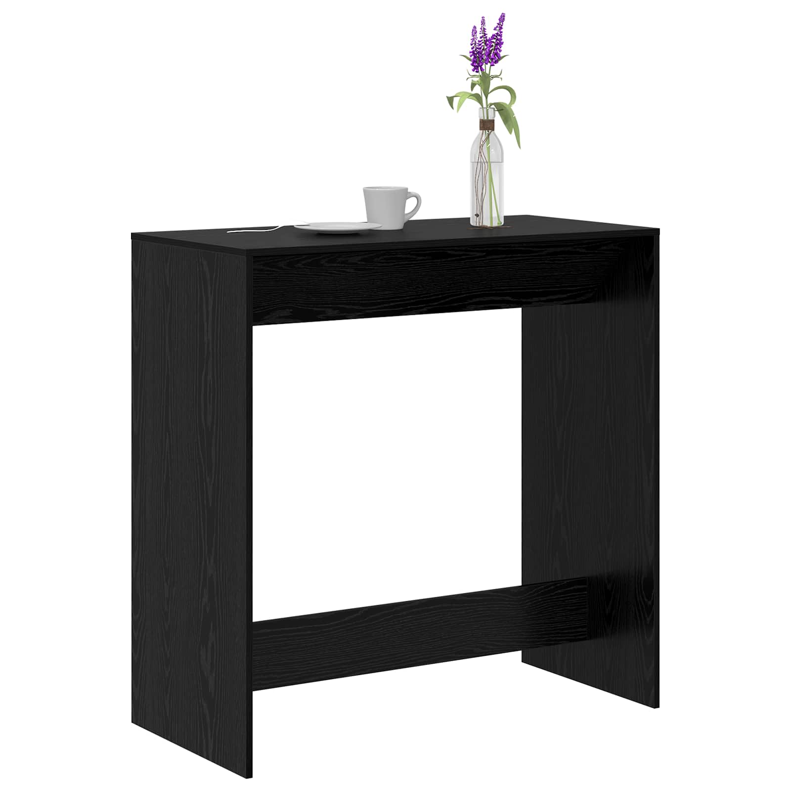 Bartisch Schwarz Eichen-Optik 102 x 50 x 103,5 cm Holzwerkstoff