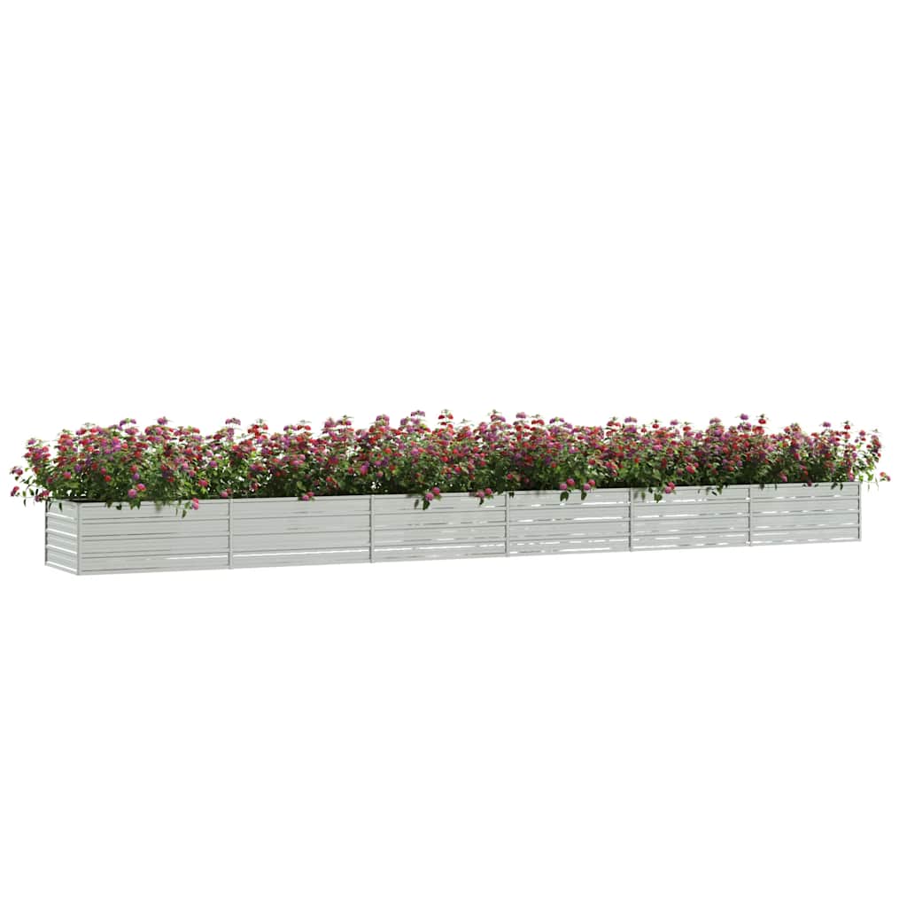 Garten-Hochbeet 160x80x77 cm Verzinkter Stahl Silbern