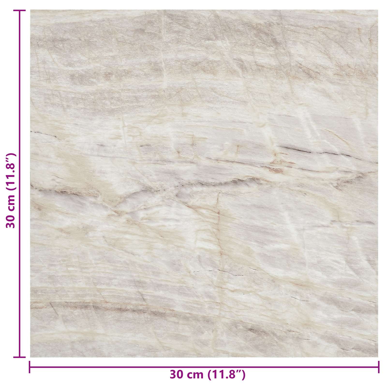 Selbstklebende Bodenplanken 30,5 x 30,5 cm 20 pcs PVC Betongrau