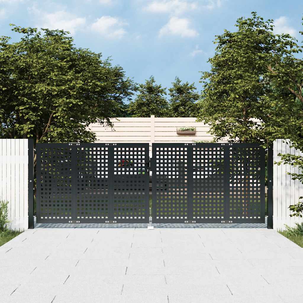 Gartentor Anthrazit 100x75 cm Stahl