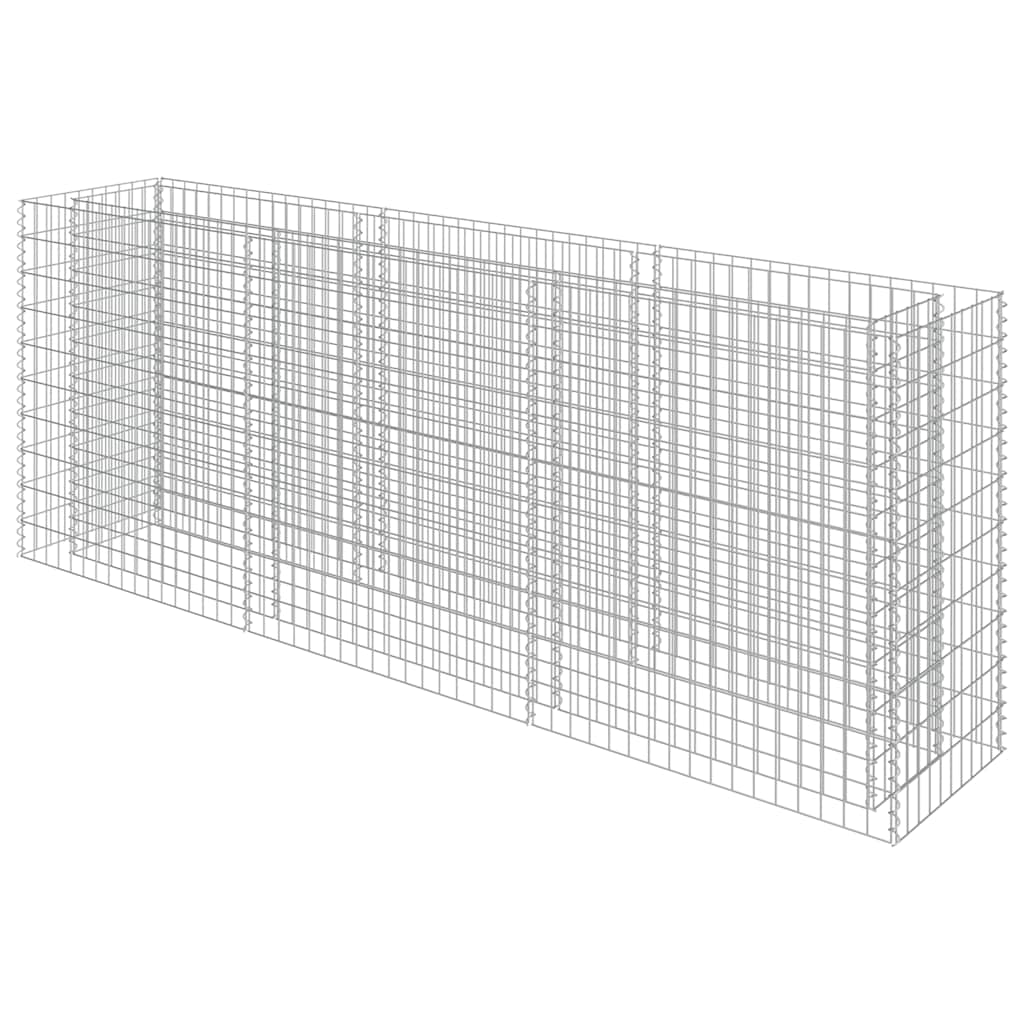 Gabionen-Hochbeet Verzinkter Stahl 450×90×100 cm