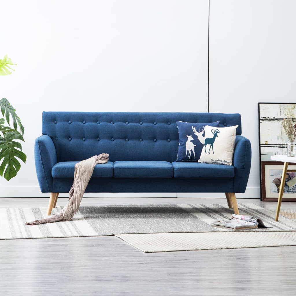 3-Sitzer-Sofa Stoff 172x70x82 cm Dunkelgrau