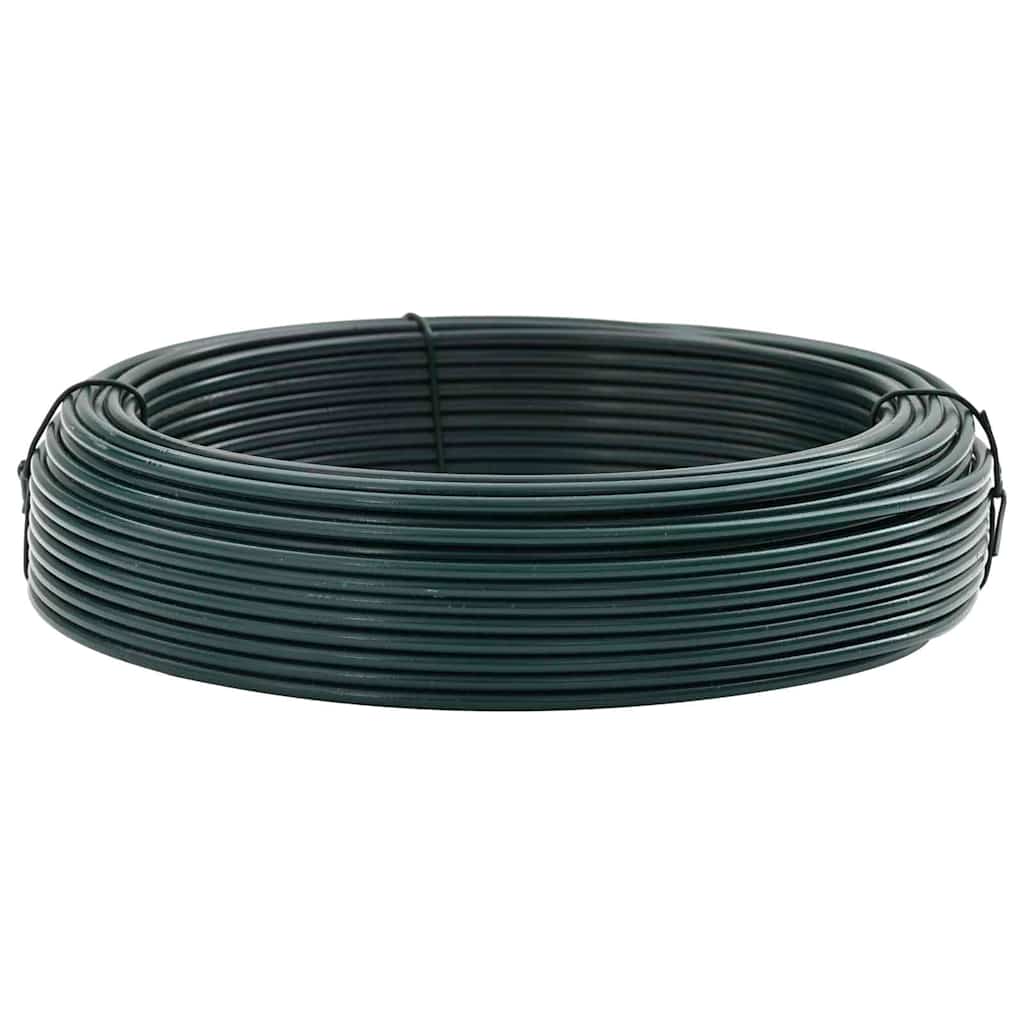 Zaun-Bindedraht 250 m 0,9/1,4 mm Stahl Schwarzgrün