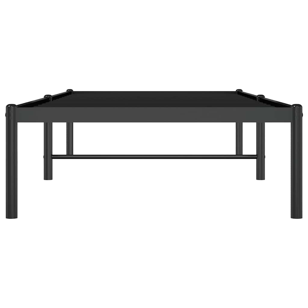 Bettgestell Metall Schwarz 75x190 cm