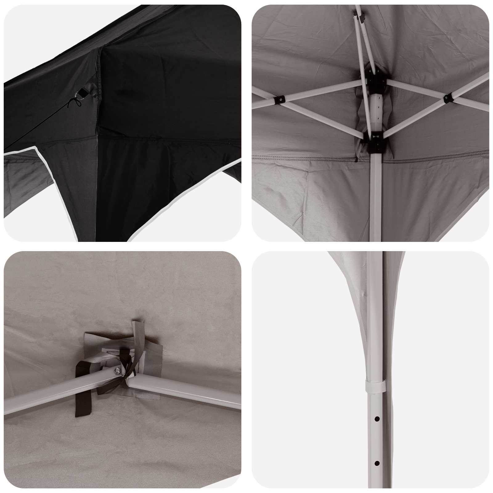 Pop-up Partyzelt 290 x 290 x 245 cm Creme
