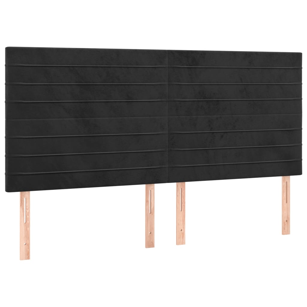 Kopfteil Hellgrau 80x5x118/128 cm Samt