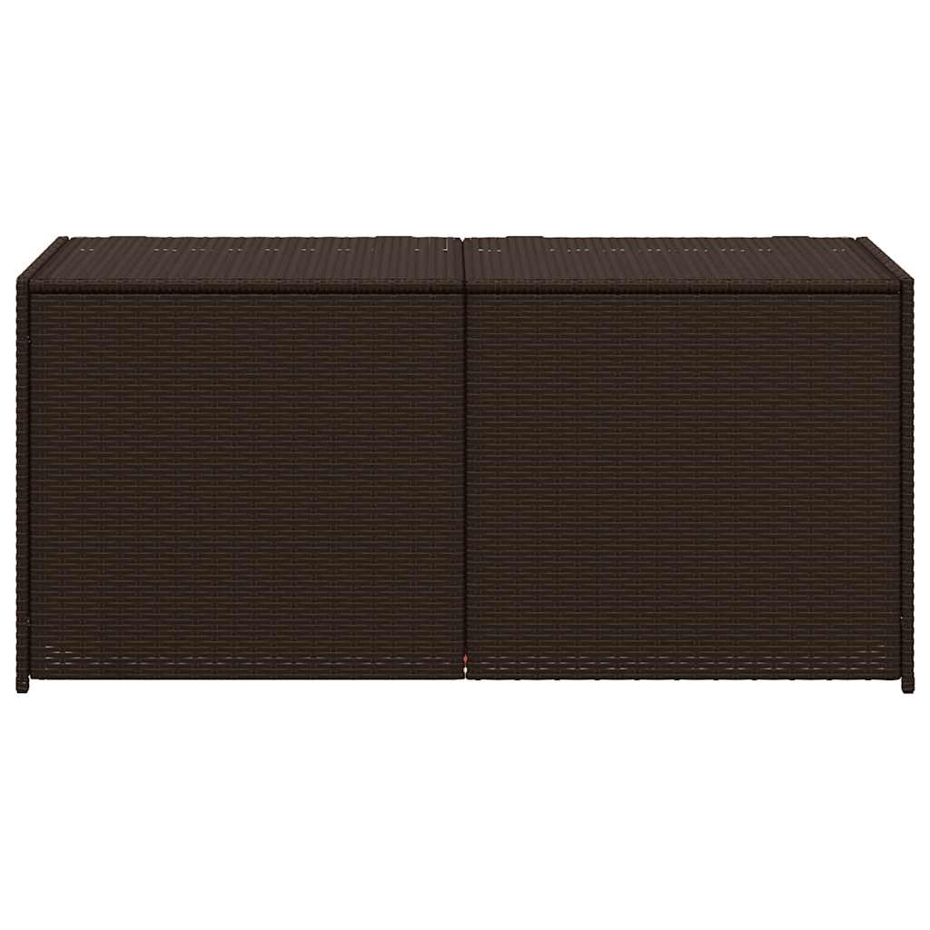 Gartentruhe Schwarz 283L Poly Rattan