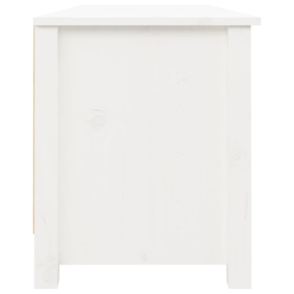 Schuhbank Weiß 70x38x45,5 cm Massivholz Kiefer