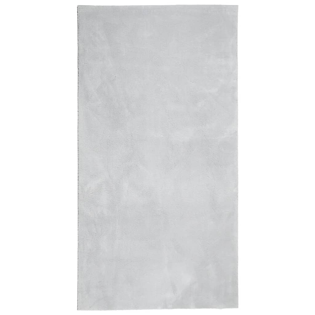 Teppich HUARTE Kurzflor Weich und Waschbar Anthrazit 60x110 cm