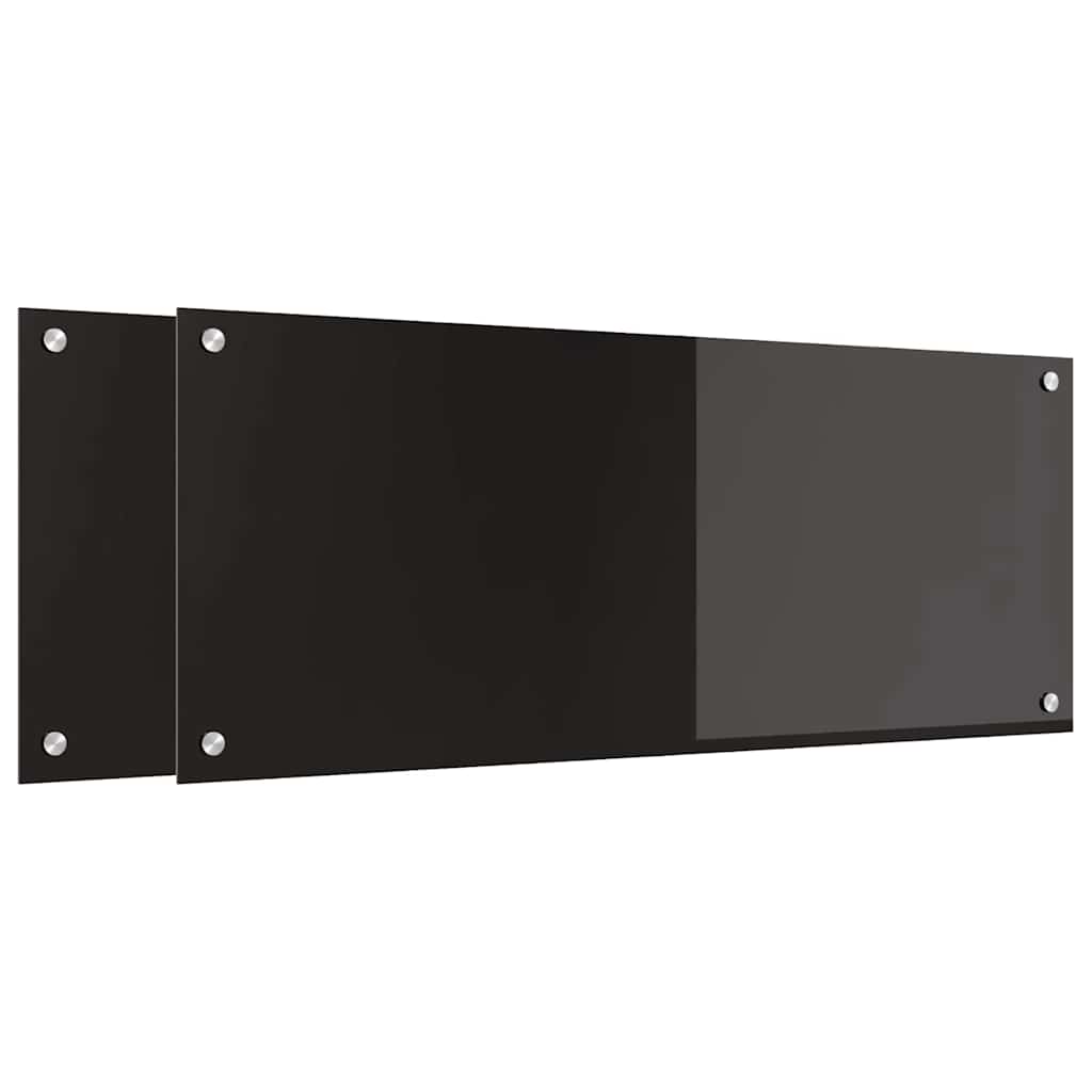 Küchenrückwand 2 pcs Weiß 70 x 40 cm Gehärtetes Glas