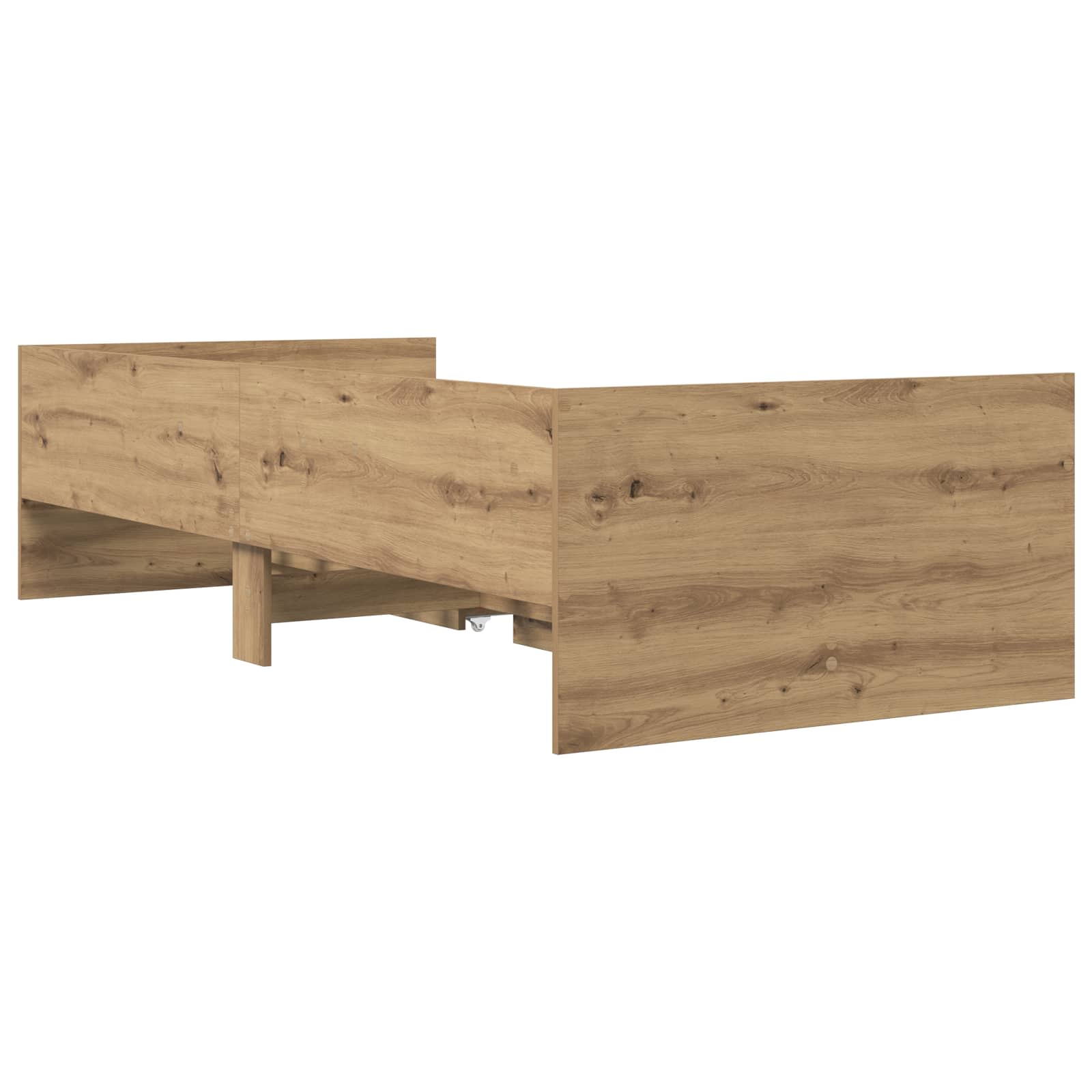 Bett mit Schubladen Braun Eiche-Optik 75x190 cm