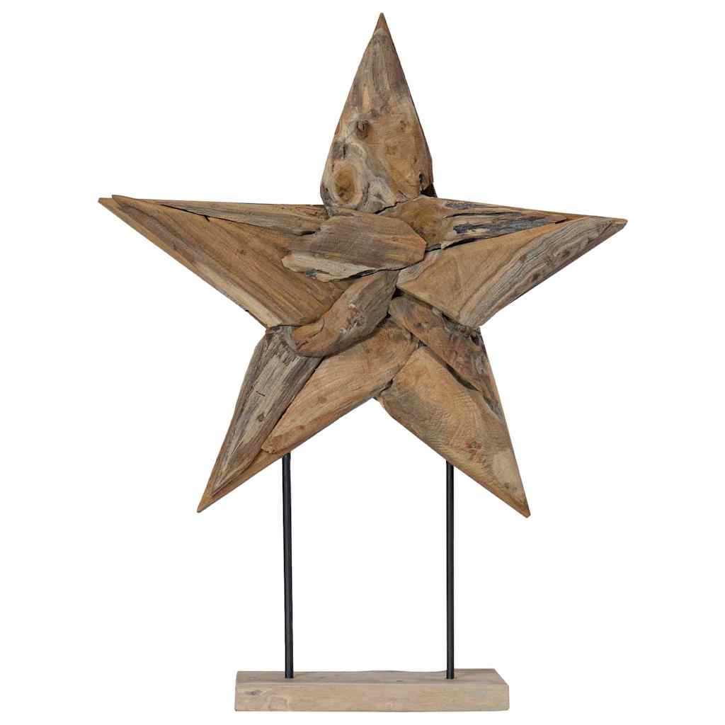 Weihnachtsstern Braun 31 x 15 x 46 cm Massivholz Teak