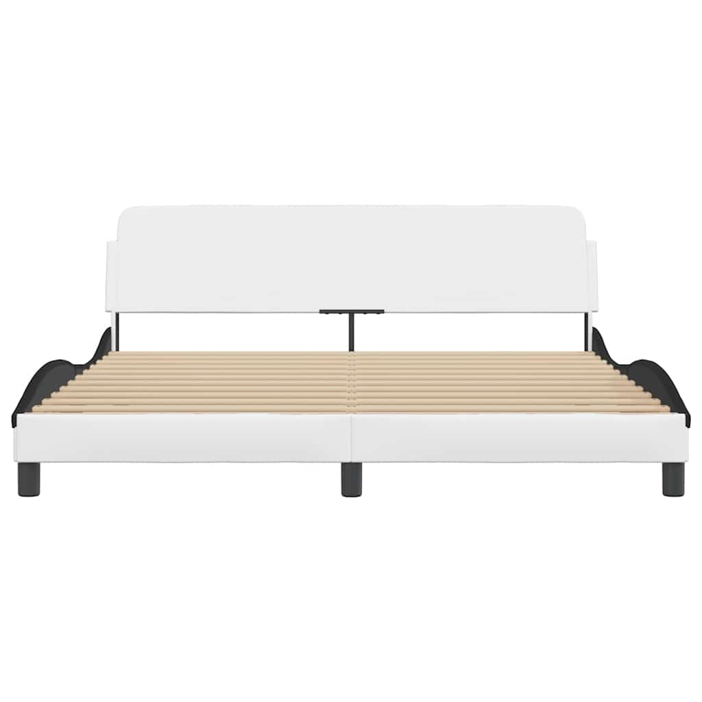 Bettgestell "Dover" Schwarz 80x200 cm Kunstleder