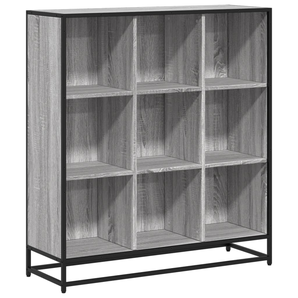 Bücherregal Schwarz 97,5x33x107,5 cm Holzwerkstoff und Metall