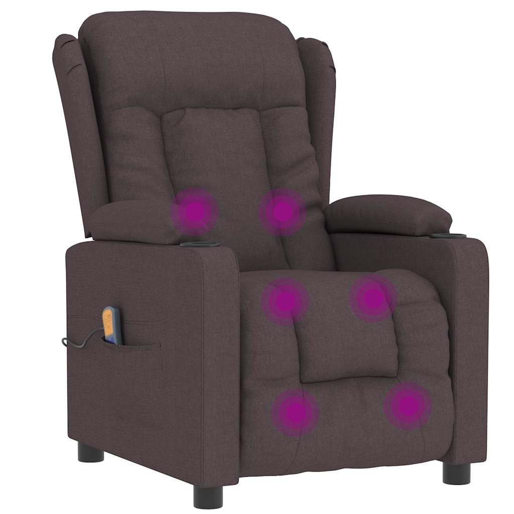 Massagesessel Hellgrau Stoff