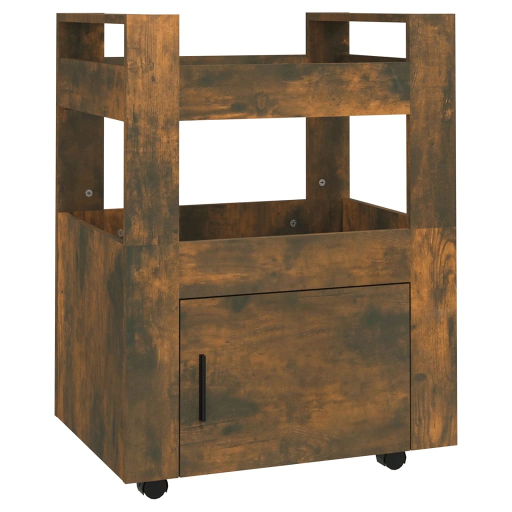 Küchenwagen Weiß 60x45x80 cm Holzwerkstoff