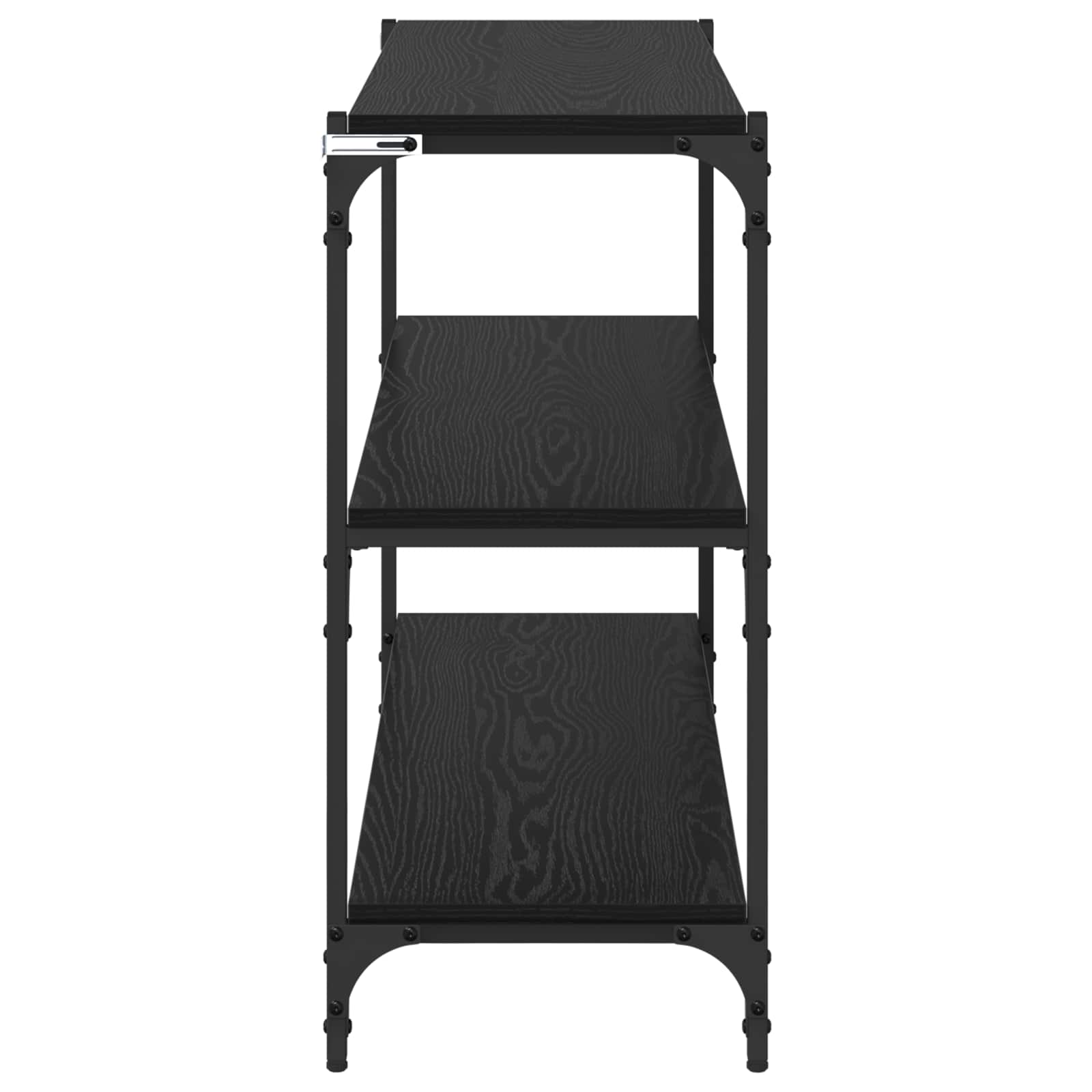 Bücherregal Schwarz 40x33x70,5 cm Holzwerkstoff und Stahl