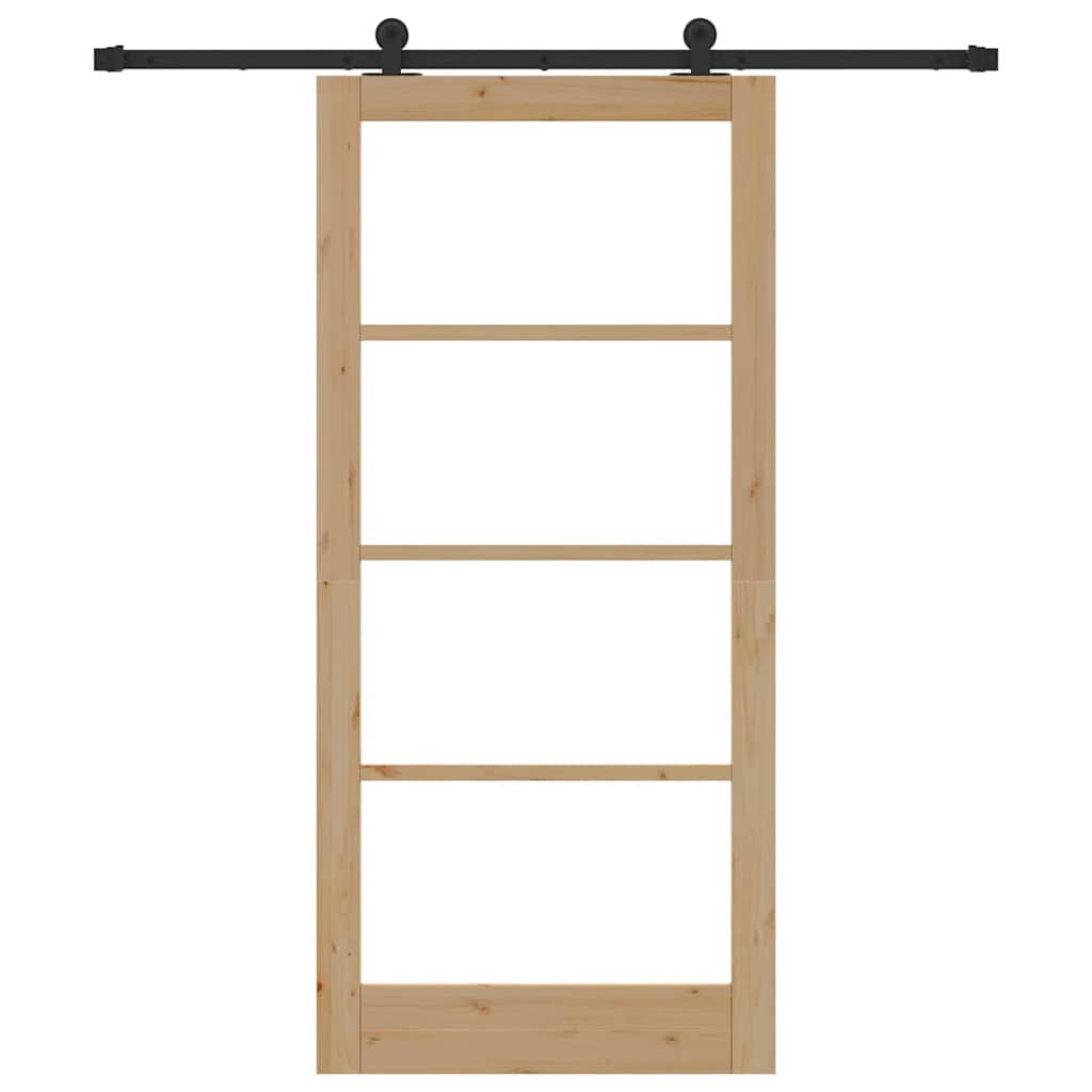 Schiebetür ORKDAL Natürlich und Schwarz 61 x 198,5 cm