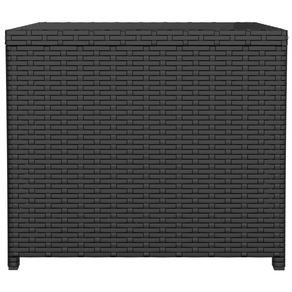 Beistelltisch mit Holzplatte Grau Poly Rattan & Akazienholz
