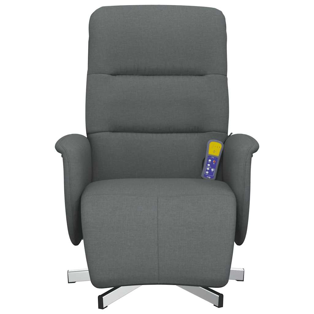 Massagesessel mit Fußteil Braun Stoff