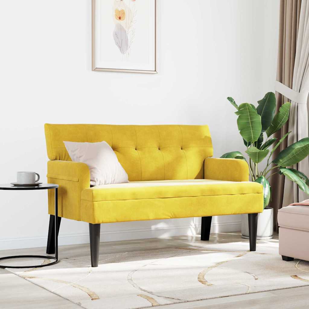 Chesterfield Bank Hellgrau 112 x 65,5 x 75 cm Samt