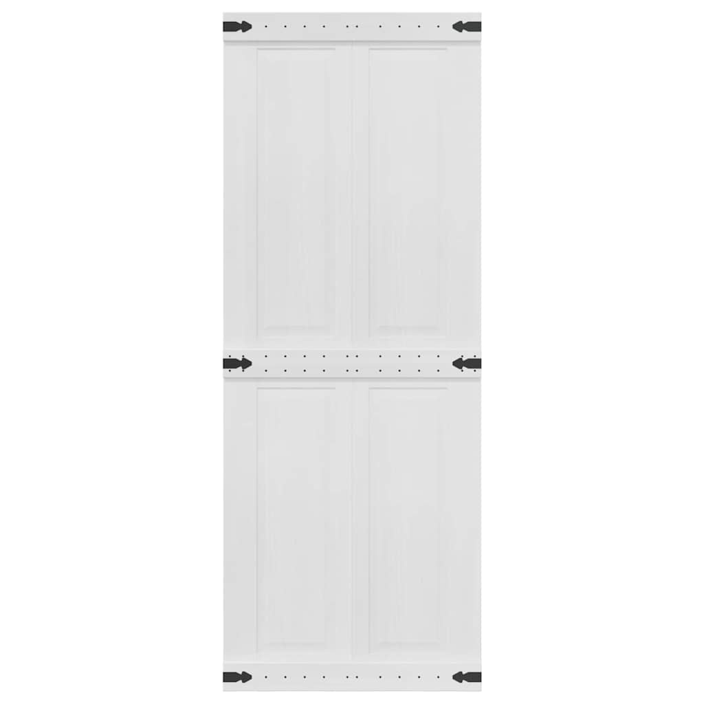 Scheunentür Corona Weiß 70 x 210 cm Massives Kiefernholz
