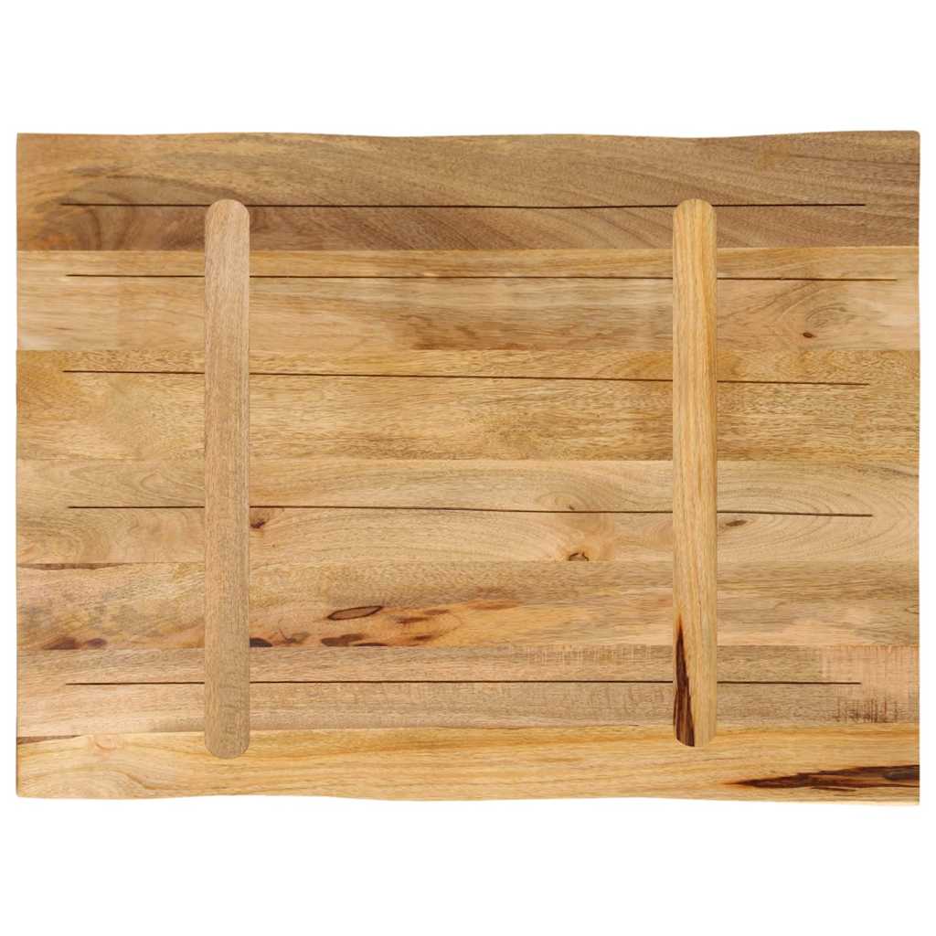 Tischplatte 40x40x2,5 cm Rechteckig Massivholz Akazie Baumkante