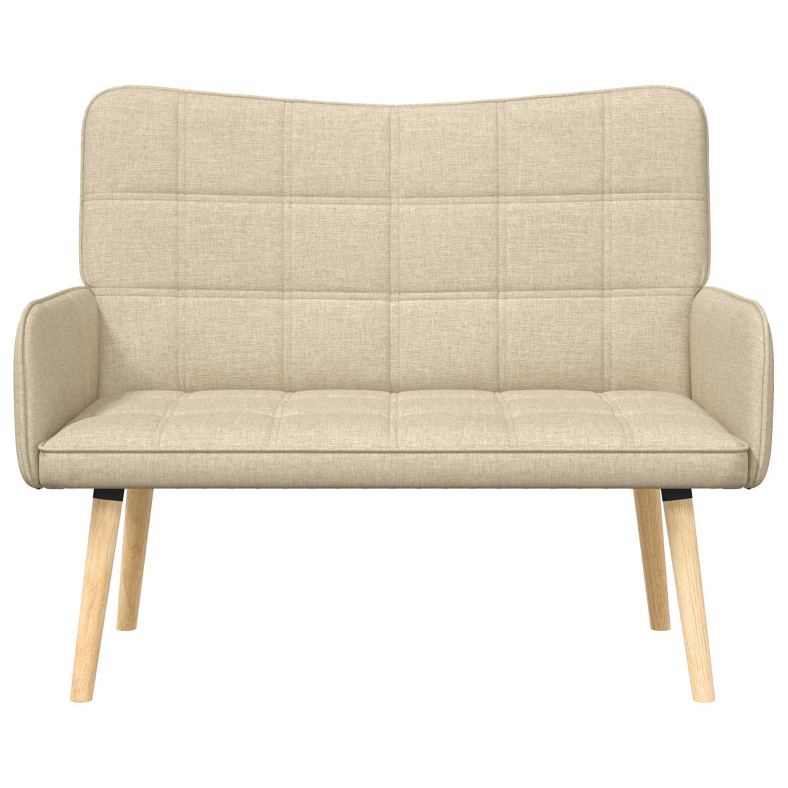 2-Sitzer Sofa Hellgrau 115 x 61 x 87 cm Stoff