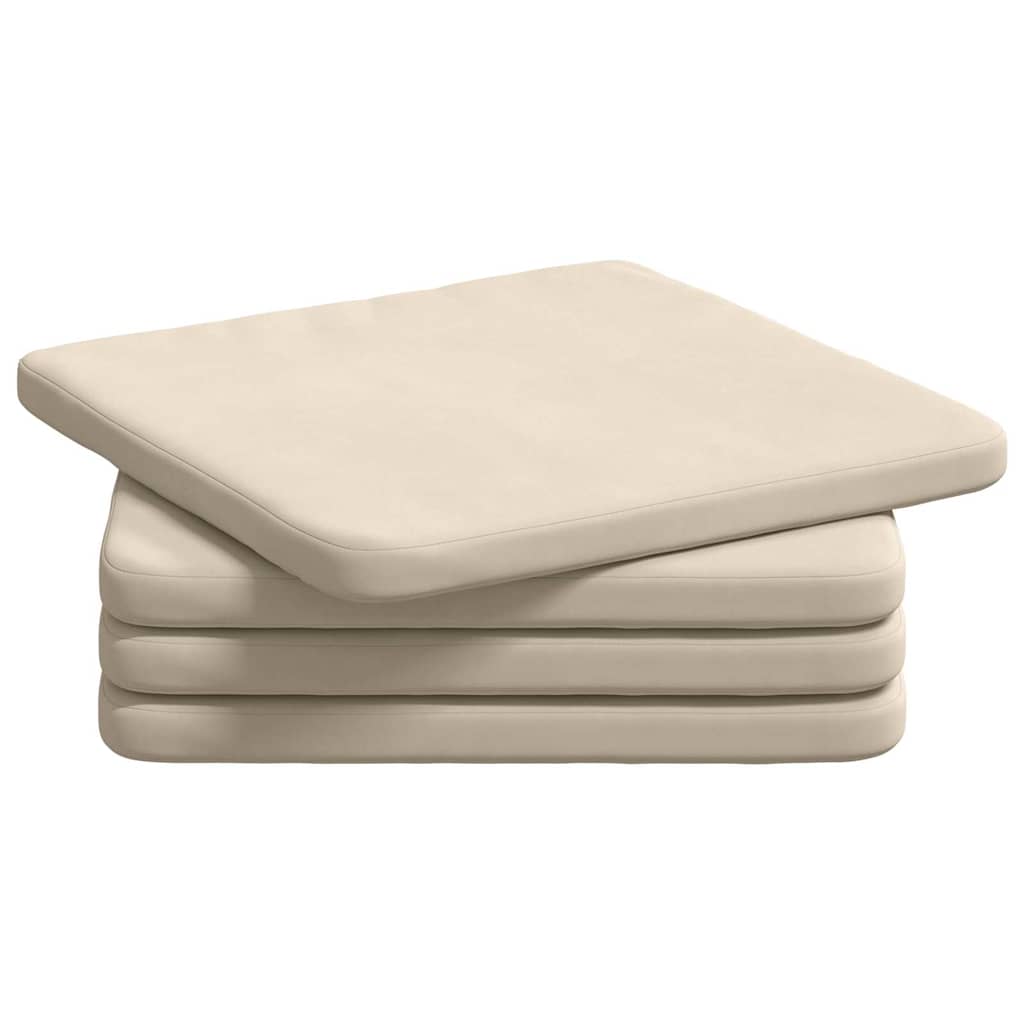 Sitzkissen 4 pcs Taupe 40 x 40 x 3 cm Mikrofaserstoff