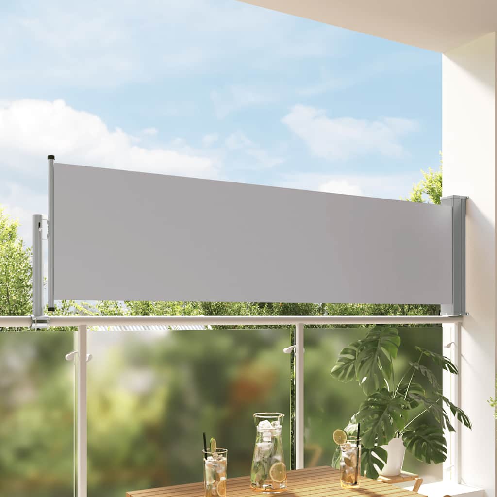 Seitenmarkise 60 x 300 cm 100% Polyester Eisen Stahl