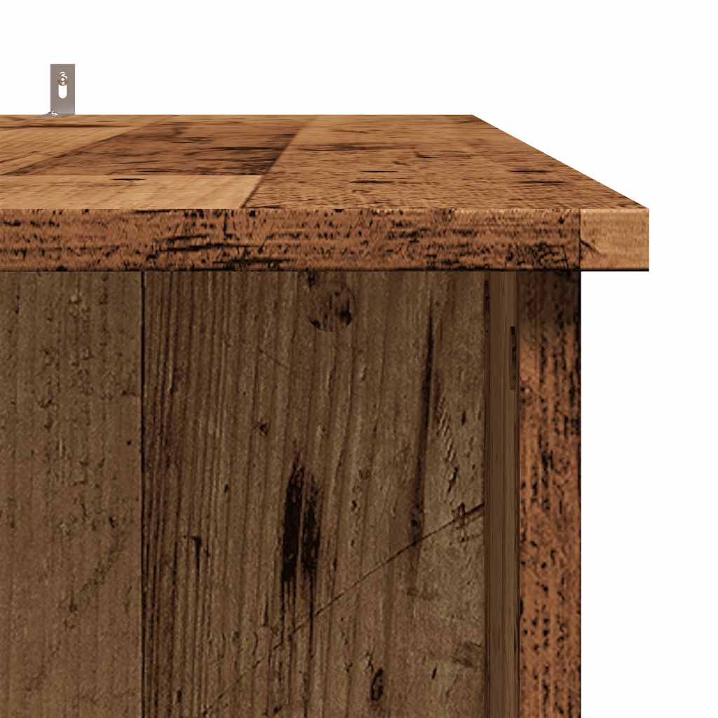 Bartisch mit Regal Weiß 102x50x103,5 cm Holzwerkstoff
