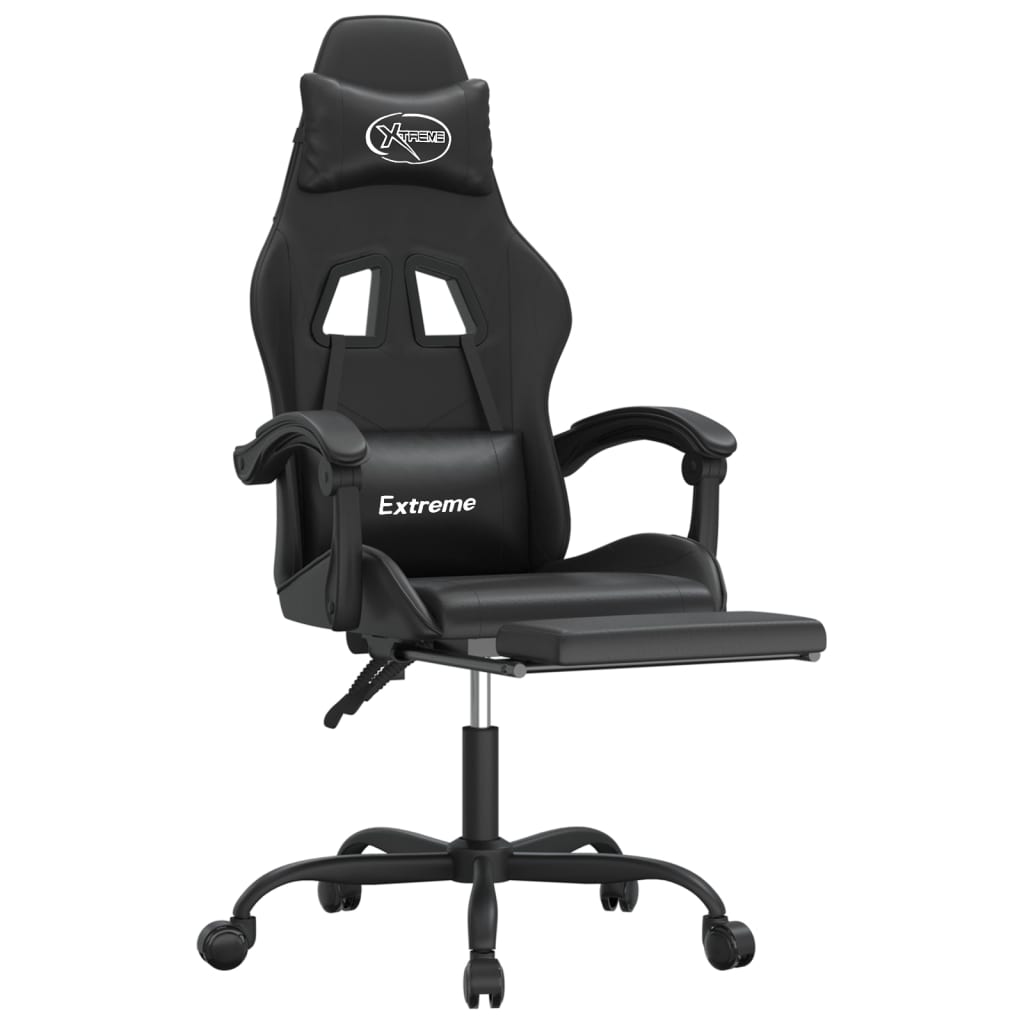 Gaming-Stuhl Schwarz und Golden Kunstleder