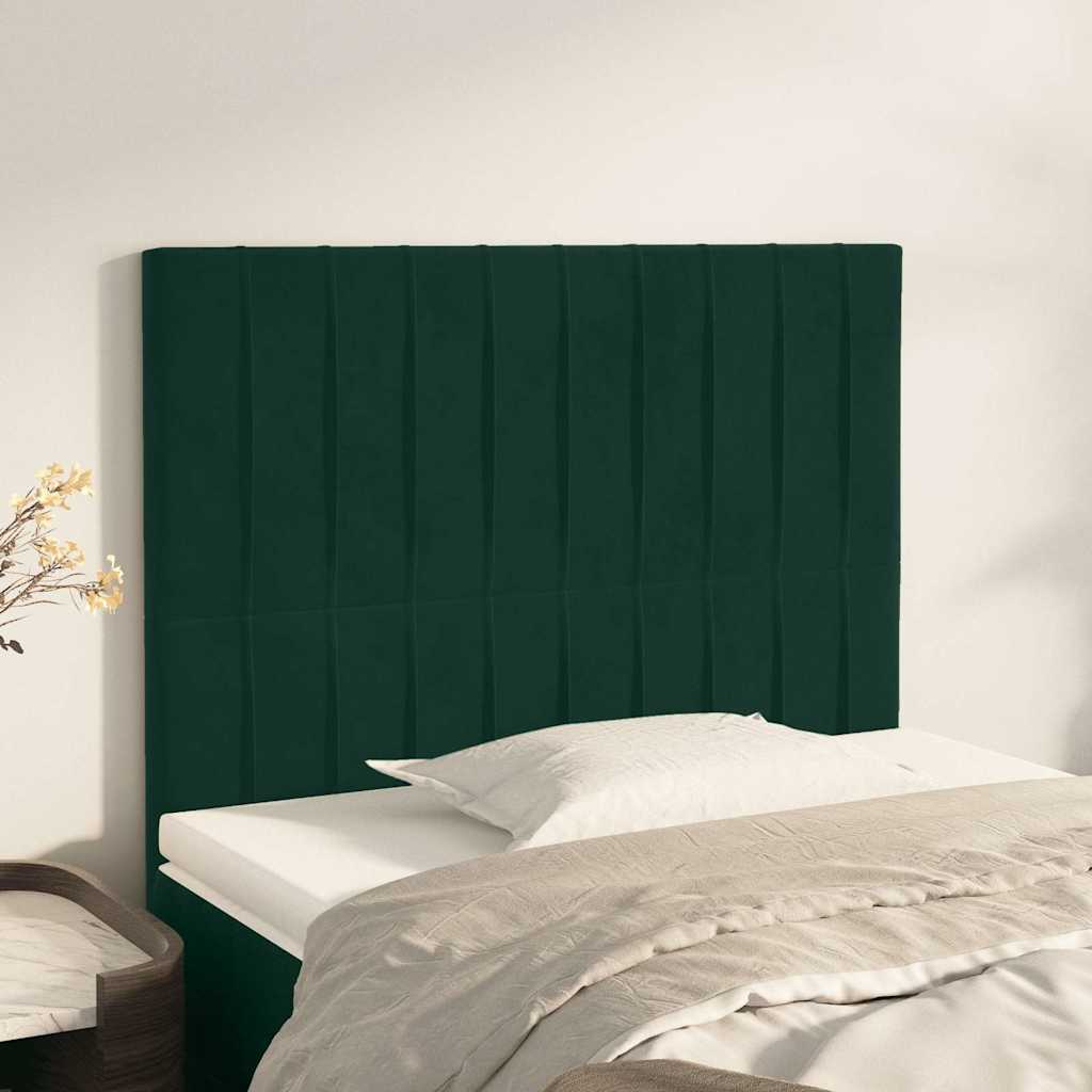 Kopfteil Hellgrau 80x5x118/128 cm Samt