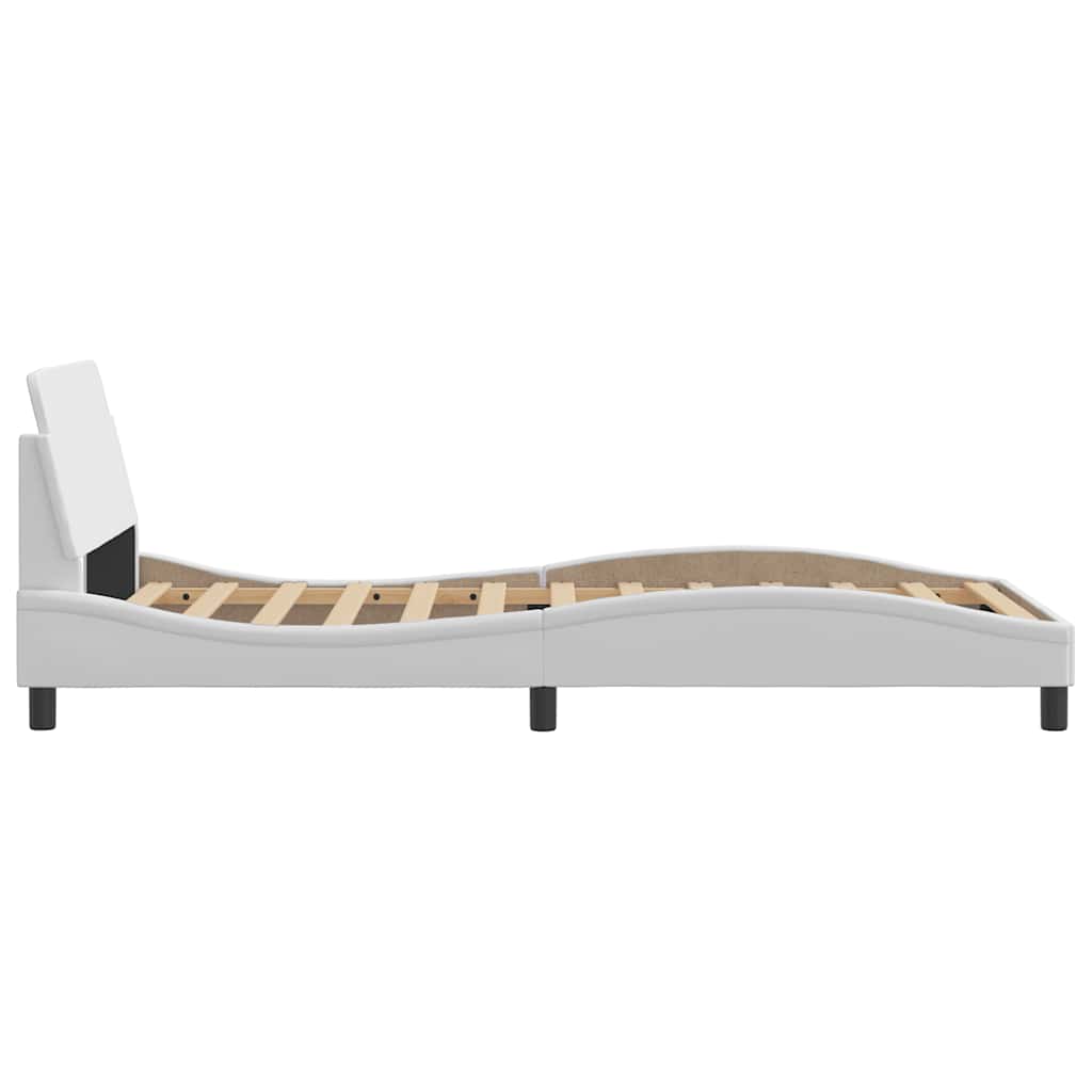 Bettgestell "Dover" Schwarz 80x200 cm Kunstleder