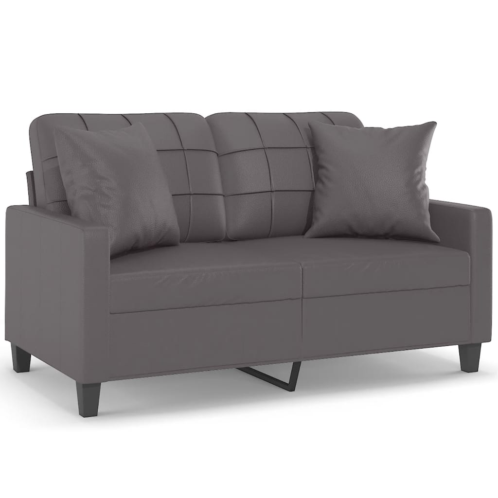 3-Sitzer-Sofa mit Zierkissen Schwarz 180 cm Kunstleder