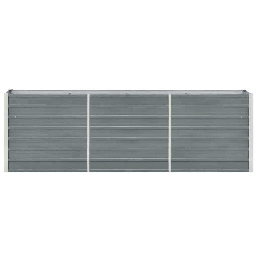 Hochbeet 160 x 80 x 77 cm Verzinkter Stahl Grau