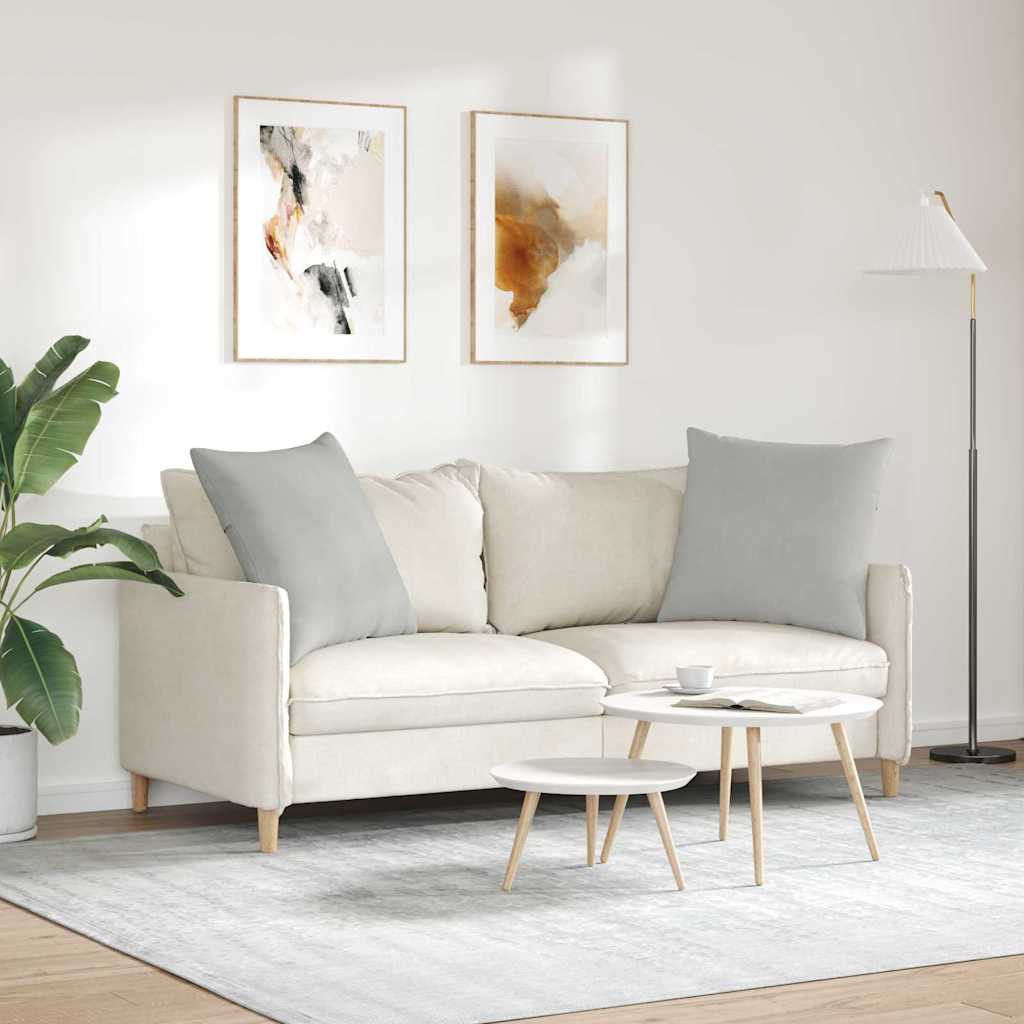 Sofakissen 2 Stück Taupe 50 x 30 cm Stoff