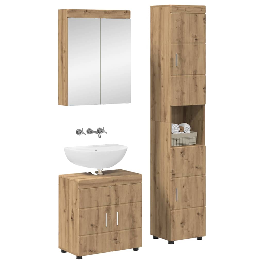 Badezimmermöbel-Set TULUM 2 pcs Weiß 60 x 34 x 63 cm