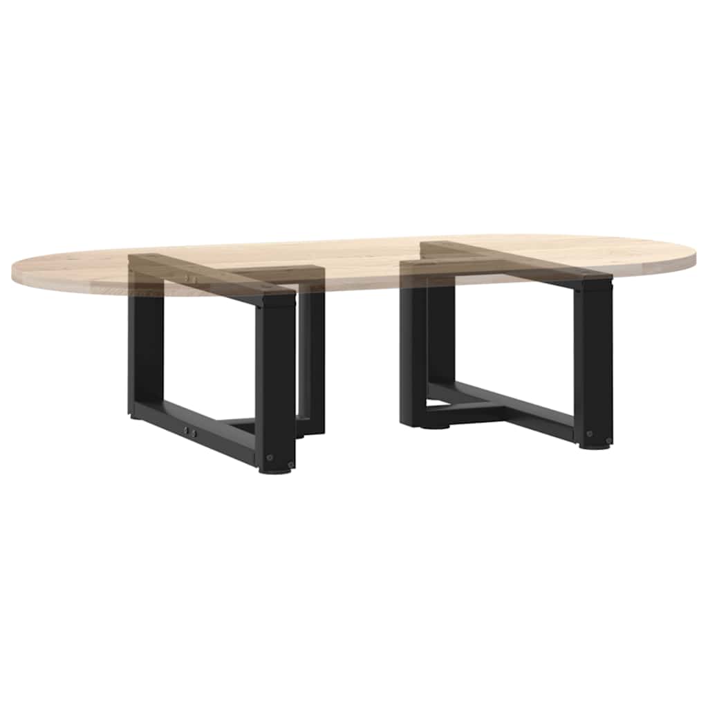 Couchtischbeine T-Form 2 Stk. Schwarz 30x25x(30-31) cm Stahl