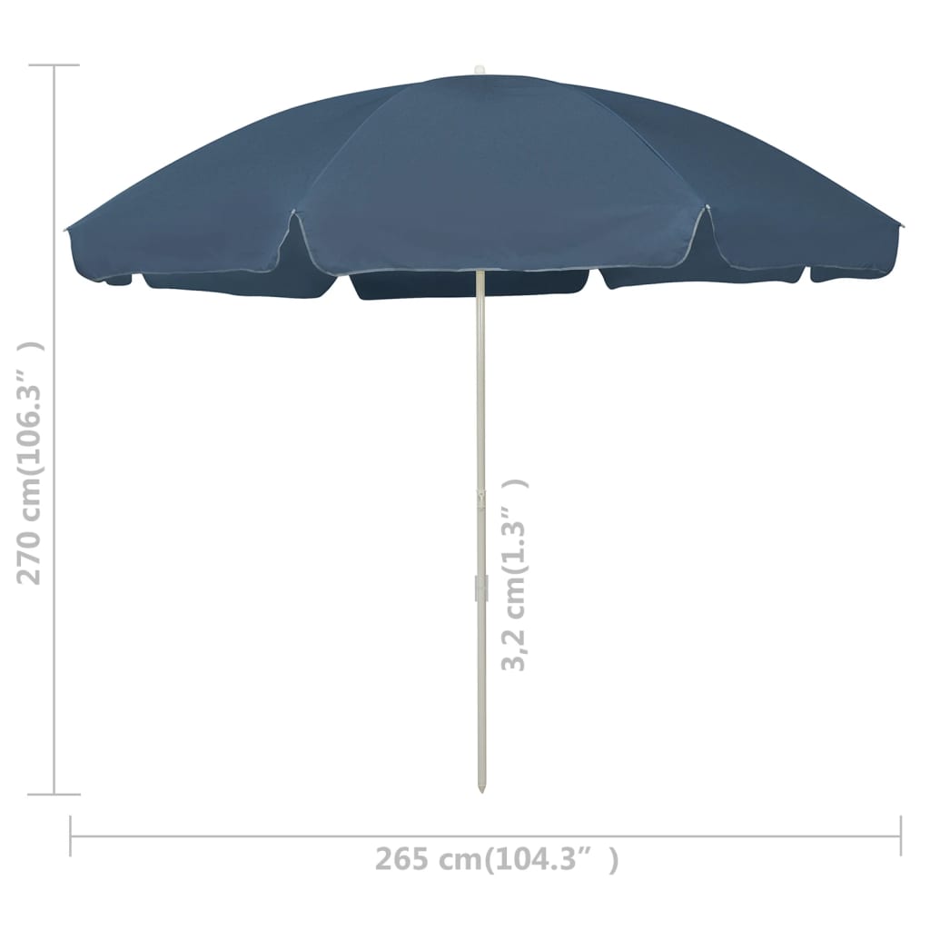 Sonnenschirm mit Stahlmast Sandfarbe 180 cm
